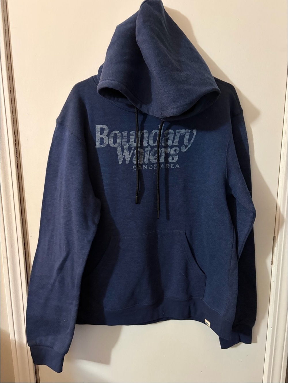 NWOT Men’s Blue 84 Large Boundary Waters Navy Hoodie Sweatshirt Tote16